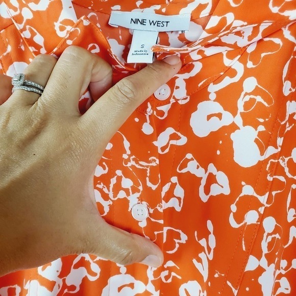 Nine West Tie Front Blouse SALE - Picture 2 of 10